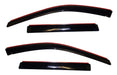 Avs black and red window deflectors for ford - fresh air channel ventvisor