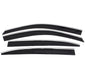 Avs low profile window deflector set - 4pc black/white stripe