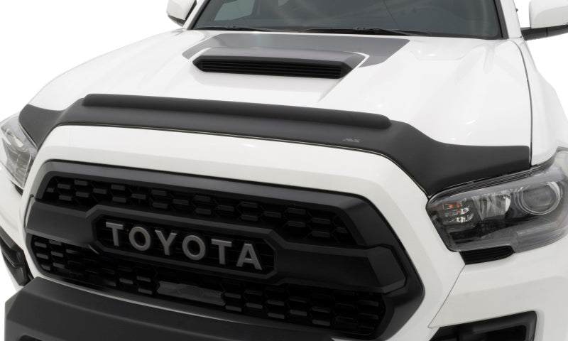 Avs toyota tacoma black hood shield - front view