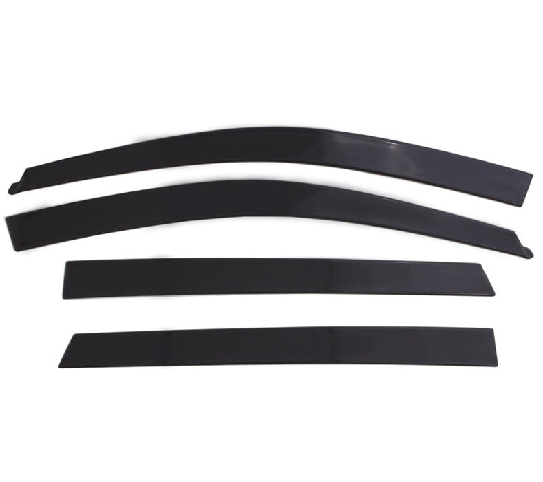 Avs low profile black plastic window trims for jeep renegade ventvisor deflectors