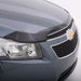 Gray chevrolet cruz front end with avs aeroskin hood shield