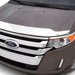 Front view of a gray ford edge hood shield for avs aeroskin, special hardware required