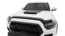 White toyota tacoma truck with avs bugflector hood shield - smoke, car wash safe