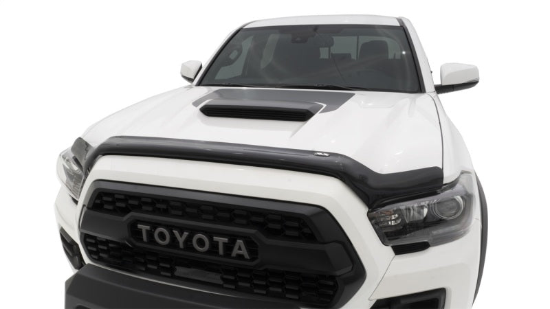 Avs 16-18 toyota tacoma bugflector medium profile hood shield - smoke, car wash safe