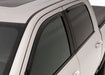 Toyota tacoma double cab window deflectors with black roof rack - avs smoke deflectors for fresh air flow with in-channel ventvisor technology