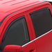 Red car with black side window - avs toyota tacoma double cab ventvisor in-channel window deflectors - smoke