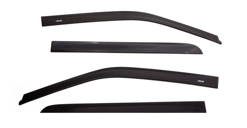 Avs toyota tacoma double cab window deflectors - matte black, 4pc