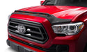 Front view of red 2019 toyota tacoma with avs aeroskin lightshield pro - black