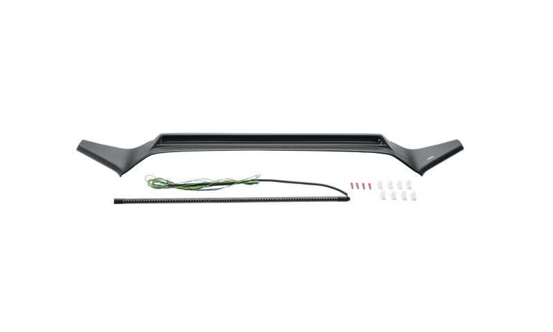 Black rear bumper with green wire on avs 16-22 toyota tacoma low profile aeroskin lightshield pro