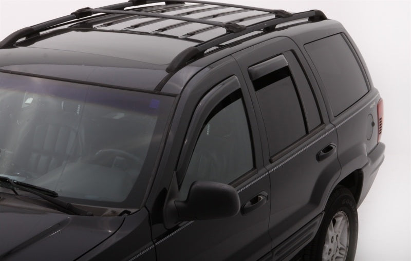 Black suv with avs 2004 ford ecosport window deflectors - smoke