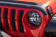 Avs 2018+ jeep wrangler (jl) 2dr/4dr aeroskin low profile acrylic hood shield - smoke, red jeep with