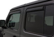 Black jeep with avs 2018 window deflectors - smoke