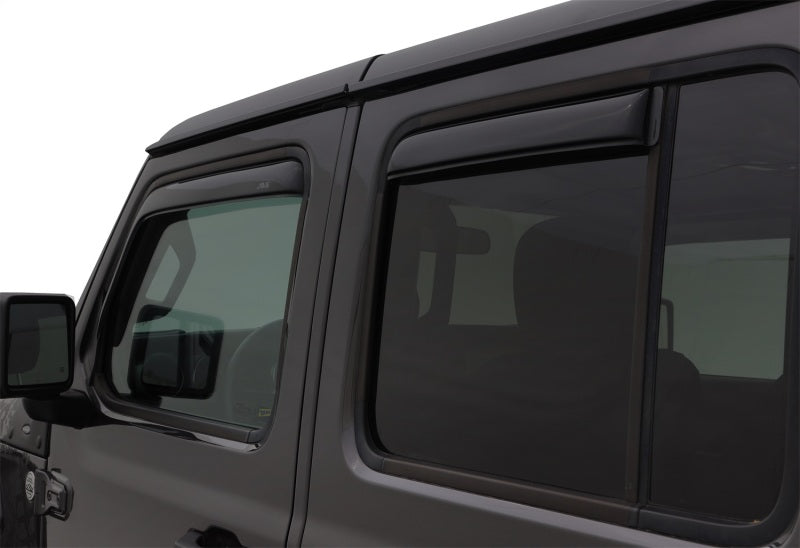 Avs 2018 jeep wrangler unlimited 4-door in-channel ventvisor window deflectors - smoke