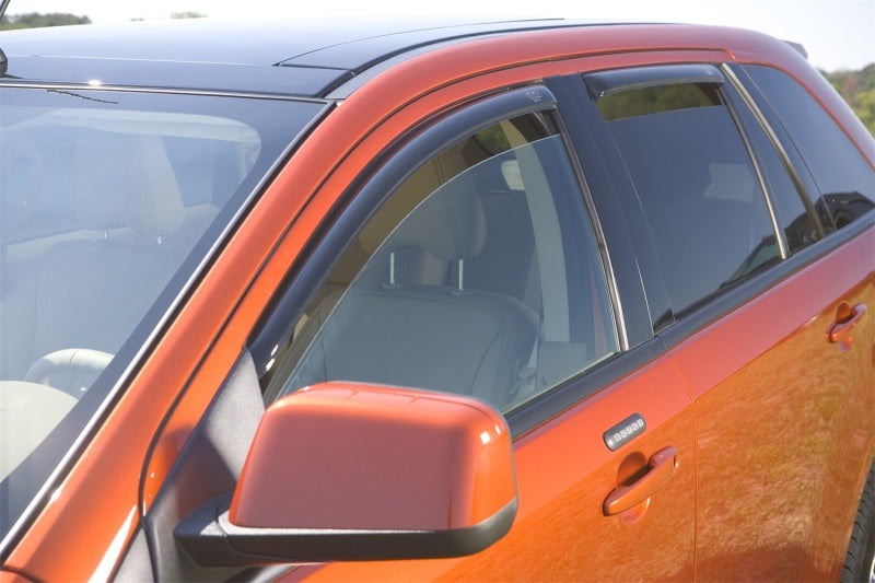 Avs 2019 jeep compass ventvisor in-channel window 4pc - jeep parked in grass with door open