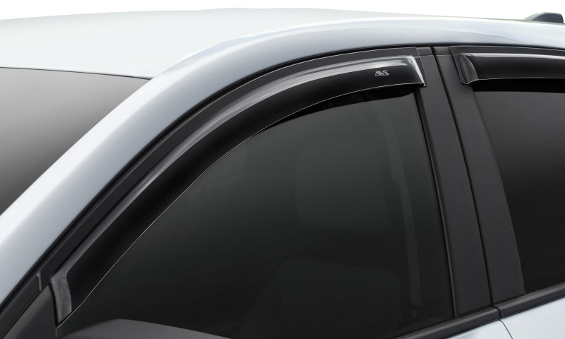 Jeep grand cherokee ventvisor outside mount window deflectors with black roof rack