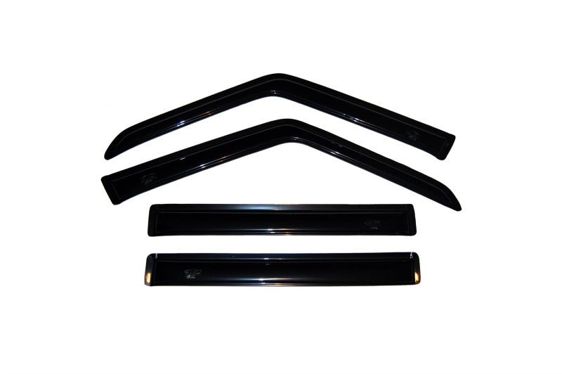 Avs original ventvisor window deflectors for jeep cherokee - smoke, black plastic roof vents