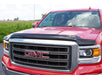 Avs bugflector medium profile hood shield on red truck in parking lot