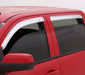 Red toyota 4runner with ventvisor front & rear window deflectors - chrome