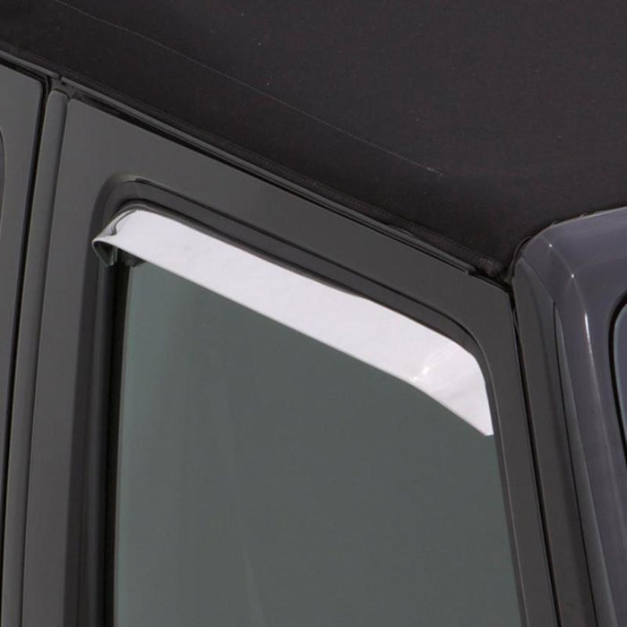 Black jeep wrangler with open window - avs 97-06 ventshade window deflectors