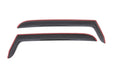 Avs red and black car side window deflectors for jeep wrangler - channel ventvisor