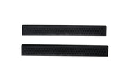 Avs universal stepshields door sills 2pc - black pegs for jeep wrangler and ford bronco