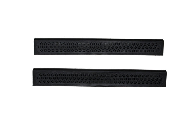 Avs universal stepshields door sills 2pc - black pegs for jeep wrangler and ford bronco