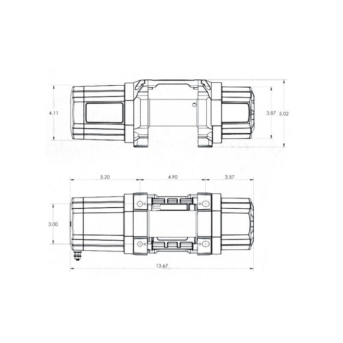 Superwinch 3500 LBS 12V DC 7/32in x 40ft Steel Rope Roller Fairlead SP 35 Winch