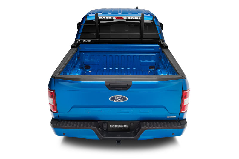 Blue truck with open bed cover, backrack 15-23 colorado / 16-23 tacoma / 19-21 ranger original rack frame