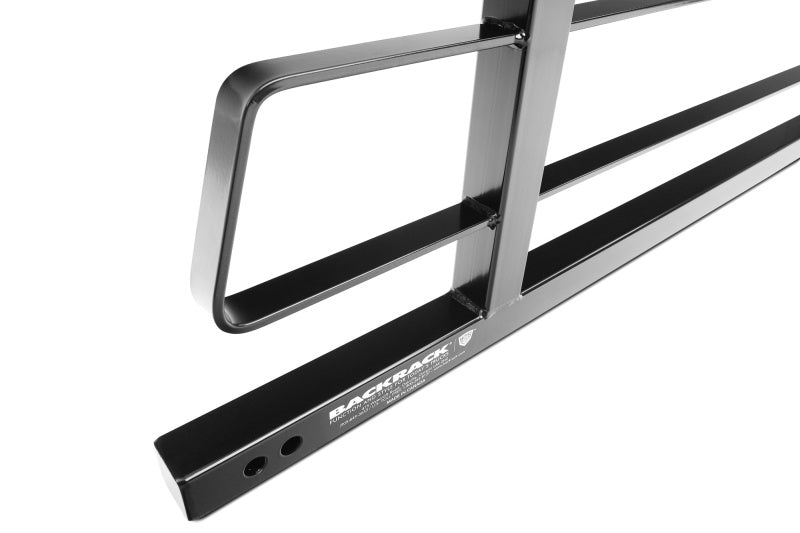 Black aluminum front bumper bars for the jeep on backrack 15-23 colorado / 16-23 tacoma / 19-21 ranger original rack cab guard