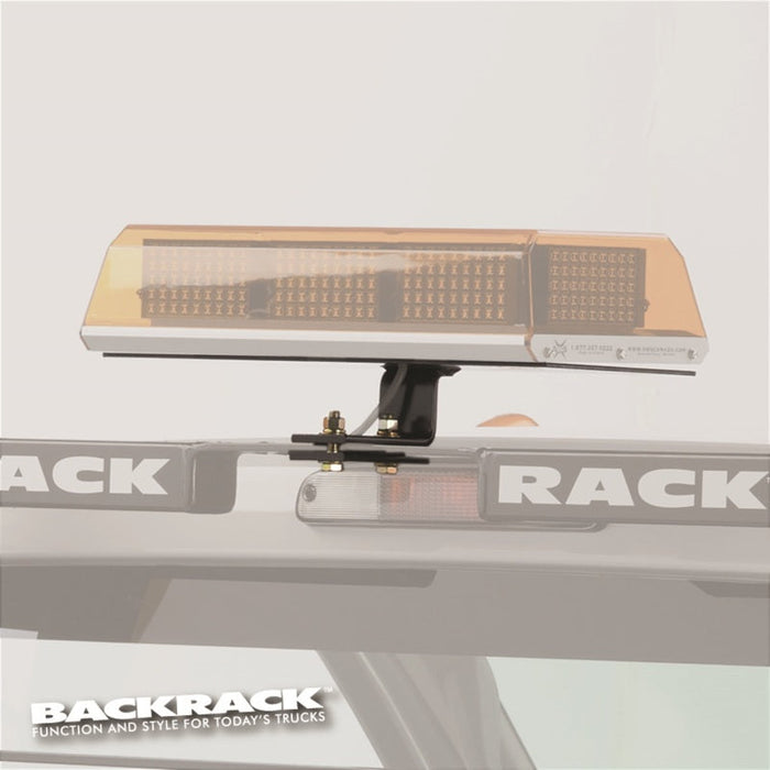 Backrack light bracket 16in x 7in base center mount allows toolbox on a computer desk with keyboard