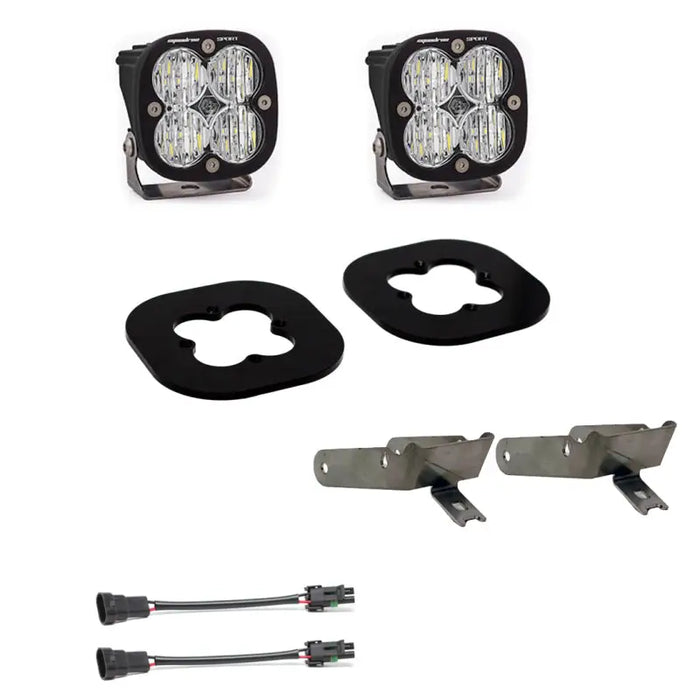 Ford Super Duty Fog Squadron Pro Fog Pocket Kit with LED pair and mountings.