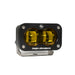 Amber LED lights mounted on front of Ford F-150 Raptor S2 SAE Sportsmen Fog Pocket Kit