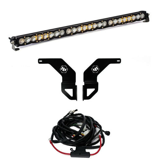 Baja designs 2016+ toyota tacoma s8 30 inch front bumper kit with led light bar and pair of leds