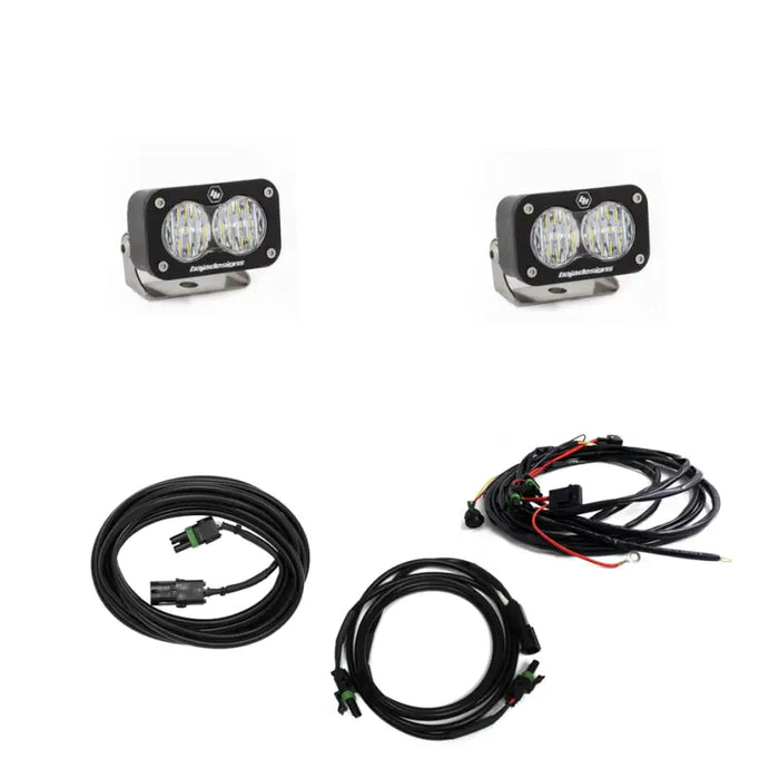 Pair of LED lights and wiring kit for Baja Designs 2018+ Jeep JL LED Light Kit Reverse Dual S2 Sport w/ C Wrangler JL