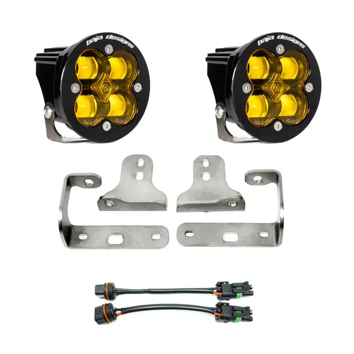 Pair of yellow LEDs for Jeep Wrangler JL Rubicon Sport Fog Light Kit.