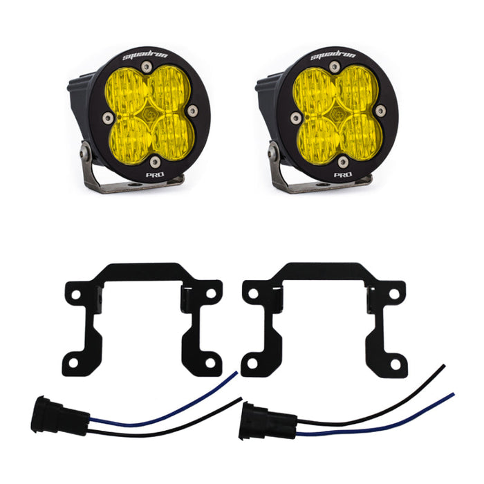 Baja designs 2019+ ram 2500/3500 big horn sports fog pocket kit w/c - amber led lights