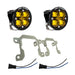 Pair of yellow LEDs for motorcycle lights in Baja Designs Big Horn Fog Pocket Kit - Amber.