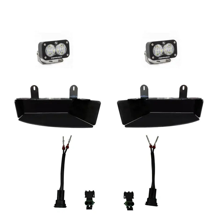 Baja Designs 2019+ Ram 2500/3500 S2 Sport Fog Pocket Kits - White with front and rear LED lights