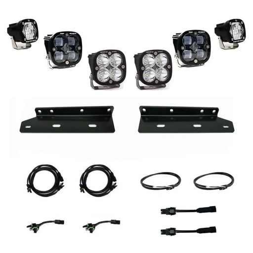 Ford Raptor Aftermarket Pro Fog Pocket SAE Kit - set of four truck lights and wiring.