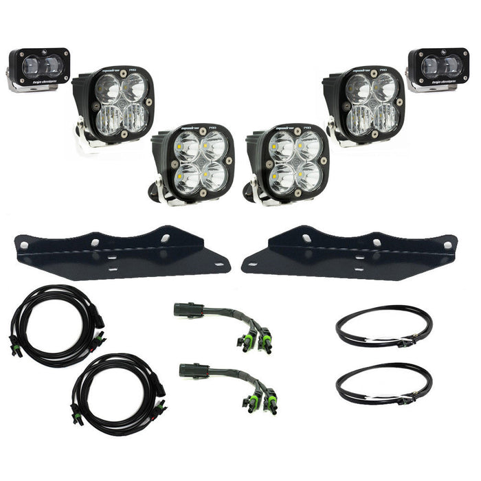 Baja designs 2021+ ford raptor aftermarket pro fog pocket sport kit with led set, cable, and harness