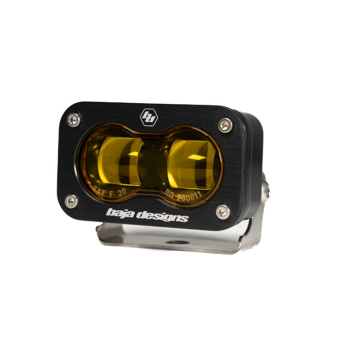 Front view of baja designs sequoia s2 sae oem fog light kit with leds mounted