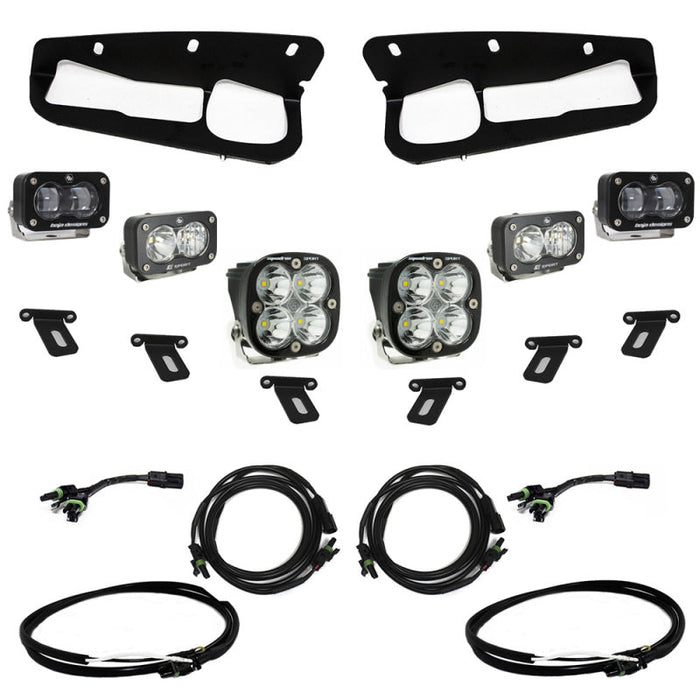 Baja designs ford bronco w/steel bumper s2 sae sportsmen fog light kit