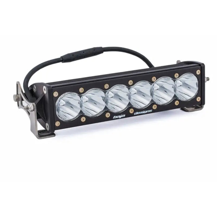 Baja Designs OnX6 High Speed Spot Pattern 10in LED Light Bar leds on white background