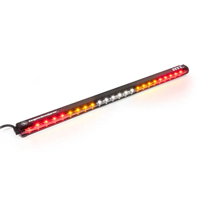 Baja Designs RTL Single Straight 30in Light Bar red LED light on white background