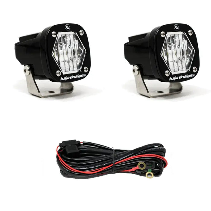 Baja Designs S1 Wide Cornering LED Light Pair with Mounting Brackets