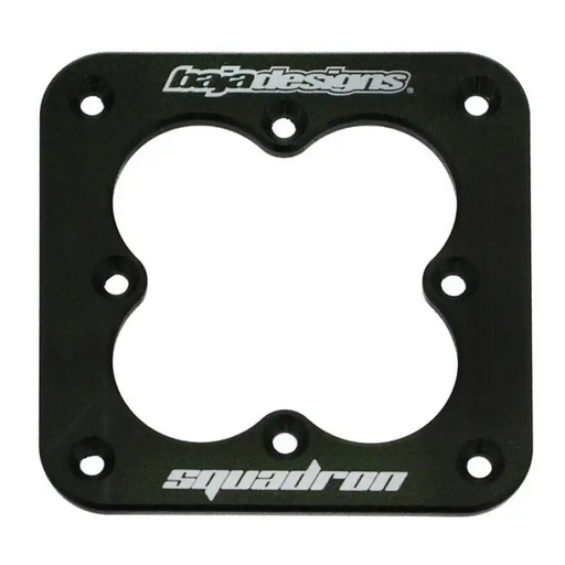 Black aluminum throttle cover with logo in Baja Designs Squadron Pro Flush Mount Bezel