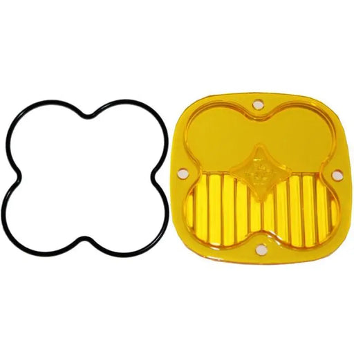 Baja Designs Squadron Pro and Sport Driving Combo - Amber protective cover with rubber ring.