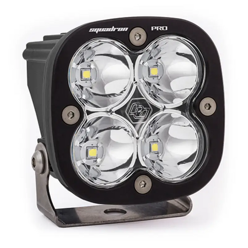 Baja Designs Squadron Pro Spot LED Light Pod on white background.