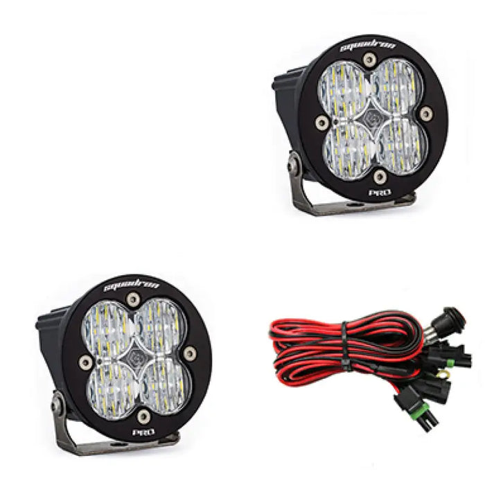 Baja Designs Squadron R Pro Wide Cornering Pair LED Light Pods for motorcycle