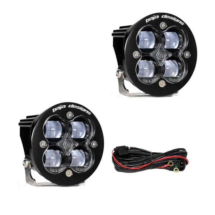 Baja Designs Squadron R SAE LED Spot Light - Clear - Pair for Harley Harley